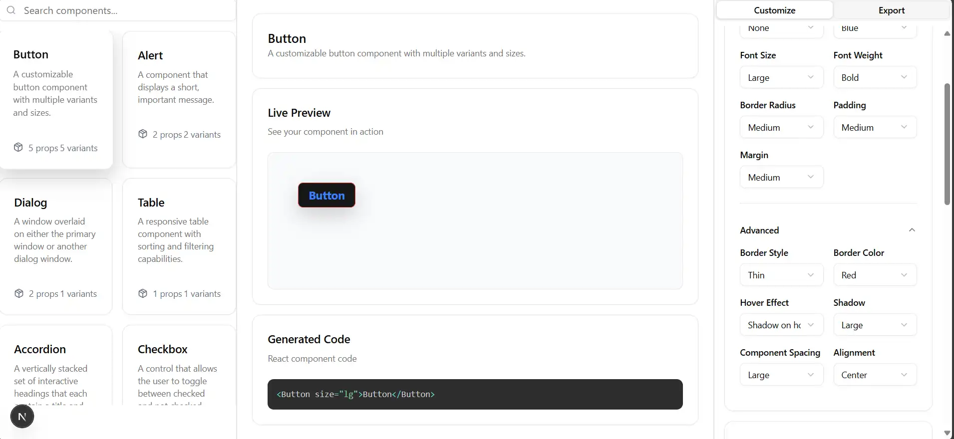 React Component Generator